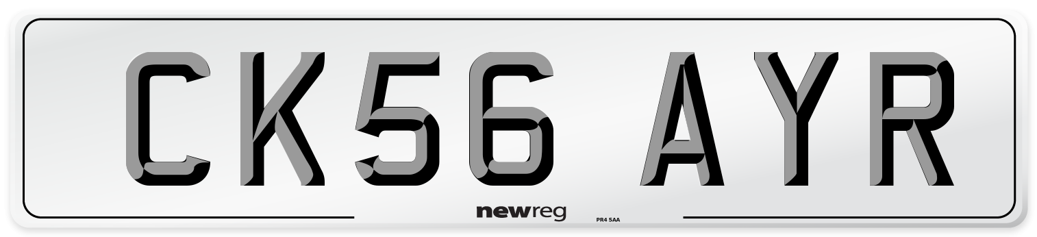 CK56 AYR Number Plate from New Reg